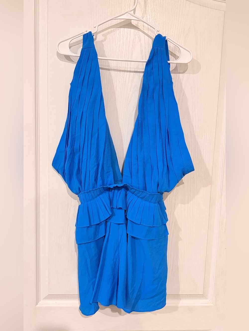 NWT Do + Be Bright Royal Blue Pleated Dress